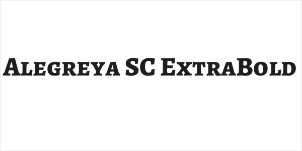 Alegreya SC ExtraBold Logo