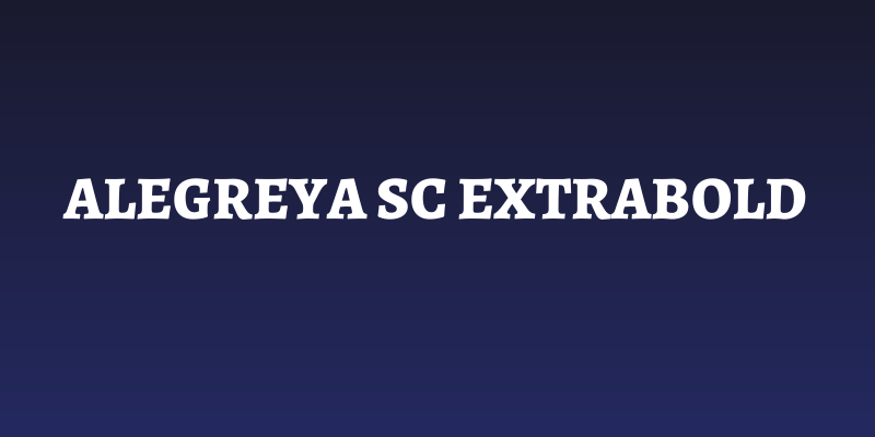Alegreya SC ExtraBold Social Header