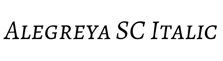 Alegreya SC Italic Font