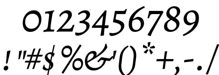 Alegreya SC Italic Font OTHER CHARS