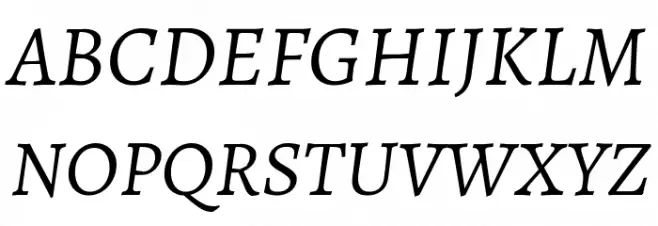 Alegreya SC Italic 字体 大写