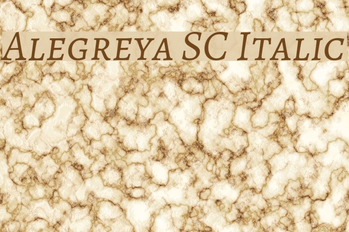 Alegreya SC Italic Font examples