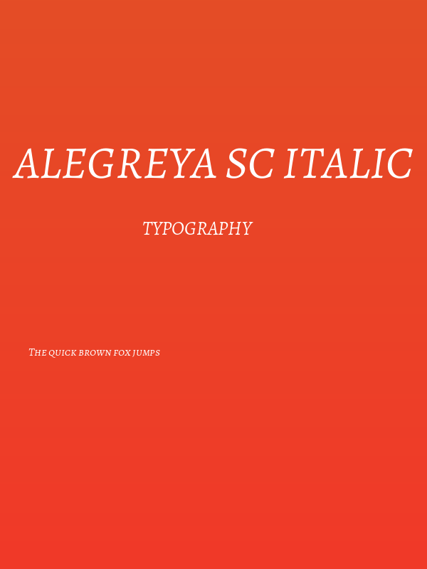 Alegreya SC Italic Poster
