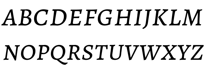 Alegreya SC Italic Font LOWERCASE