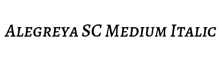 Alegreya SC Medium Italic  免费字体下载