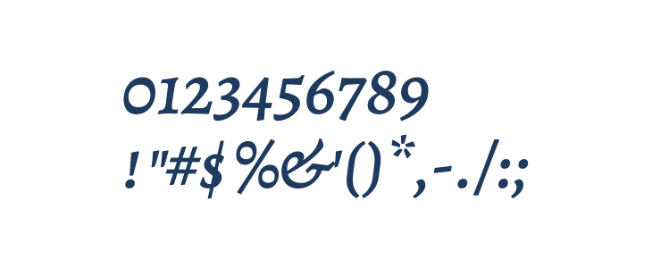 Alegreya SC Medium Italic Other Characters