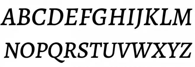 Alegreya SC Medium Italic 字体 大写