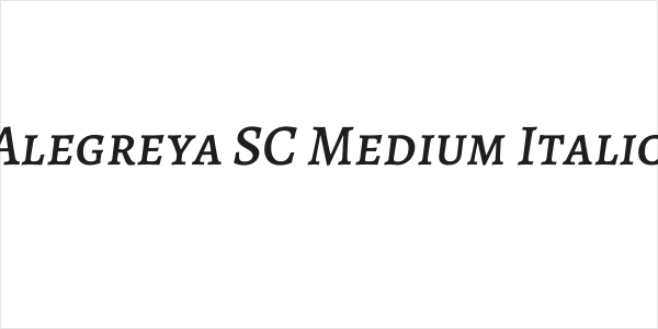 Alegreya SC Medium Italic Logo