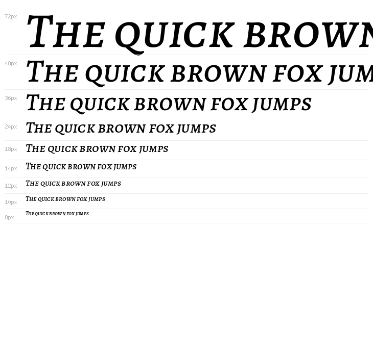 Alegreya SC Medium Italic Waterfall