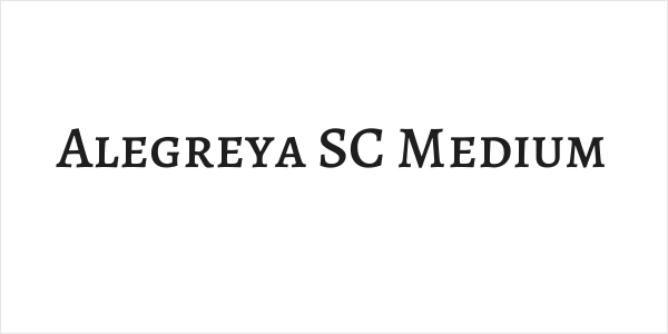 Alegreya SC Medium Logo