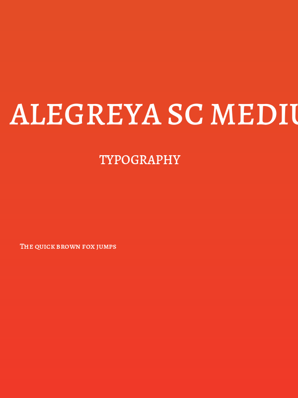 Alegreya SC Medium Poster