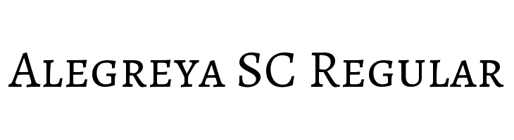 Alegreya SC Regular  font caratteri gratis