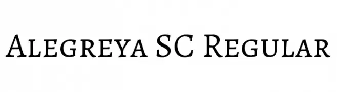 Alegreya SC Regular  Fuentes Gratis Descargar