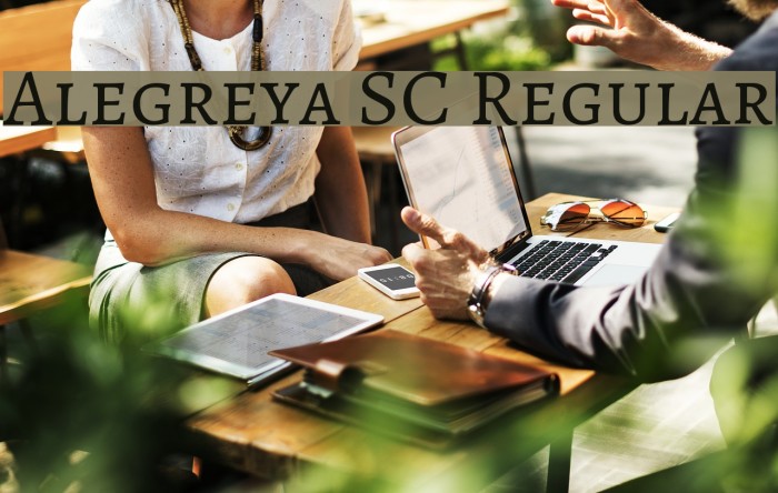 Alegreya SC Regular Font examples