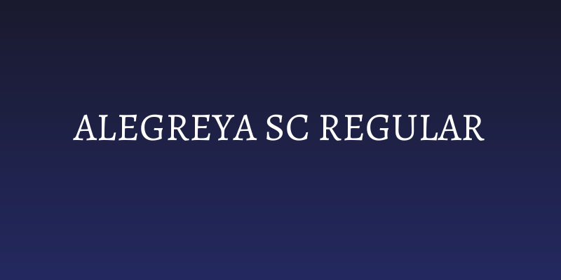 Alegreya SC Regular Social Header