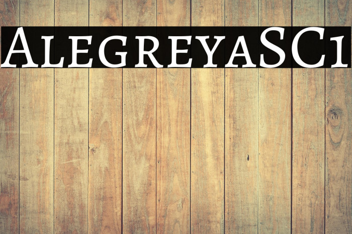 Alegreya SC1 Example 2