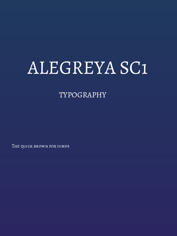 Alegreya SC1 Poster