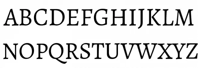 Alegreya SC Schriftart Groß