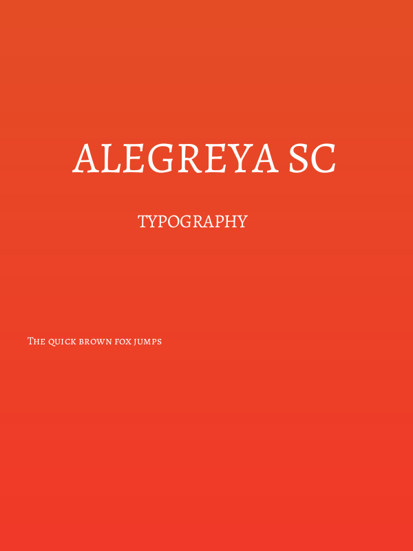 Alegreya SC Poster