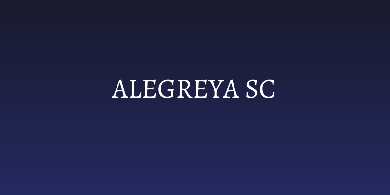 Alegreya SC Social Header
