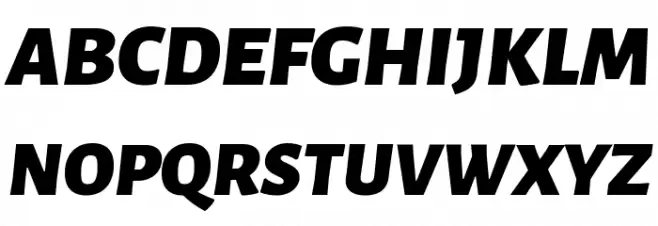 Alegreya Sans Black Italic 字体 大写