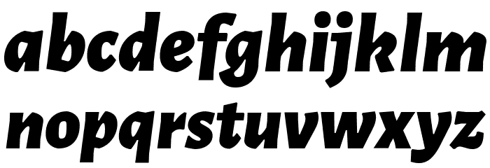 Alegreya Sans Black Italic Font LOWERCASE