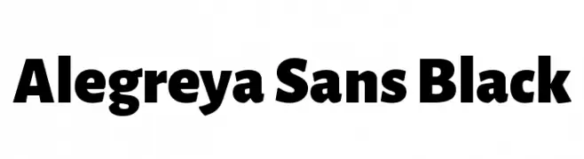 Alegreya Sans Black  Frei Schriftart Herunterladen