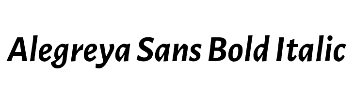 Alegreya Sans Bold Italic Font