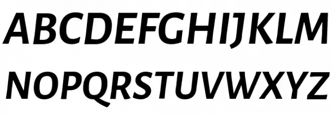 Alegreya Sans Bold Italic Polices MAJUSCULES