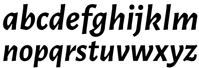 Alegreya Sans Bold Italic Font LOWERCASE