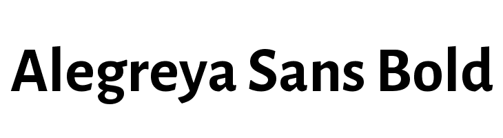 Alegreya Sans Bold Font
