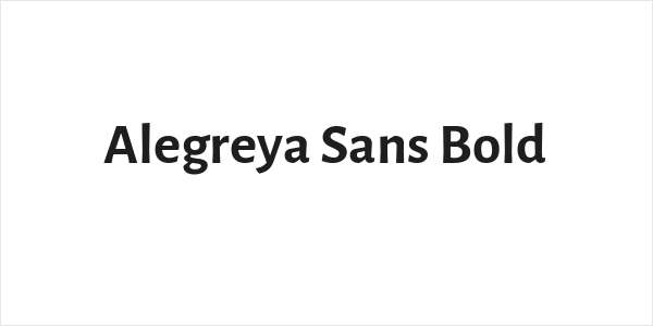 Alegreya Sans Bold Logo
