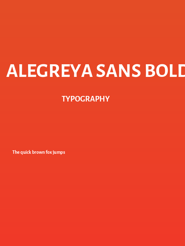 Alegreya Sans Bold Poster