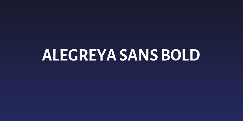Alegreya Sans Bold Social Header