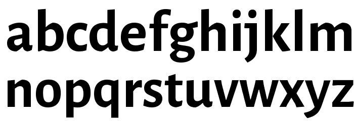Alegreya Sans Bold Font LOWERCASE
