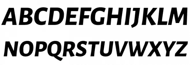 Alegreya Sans ExtraBold Italic Caratteri MAIUSCOLE