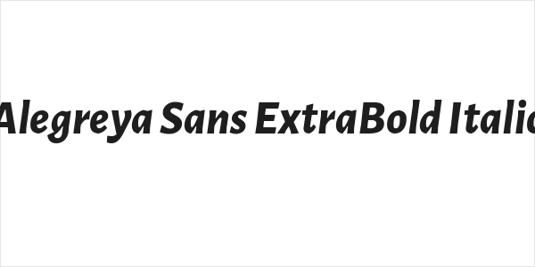 Alegreya Sans ExtraBold Italic Logo
