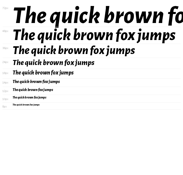 Alegreya Sans ExtraBold Italic Waterfall