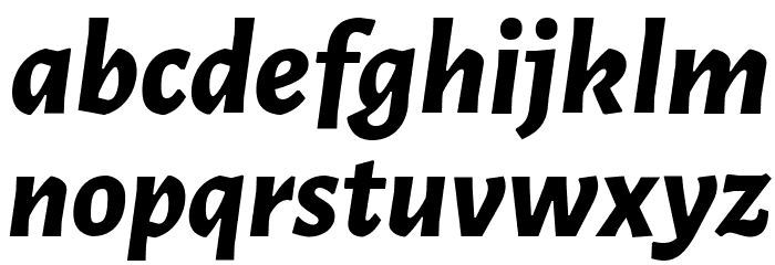 Alegreya Sans ExtraBold Italic Font LOWERCASE