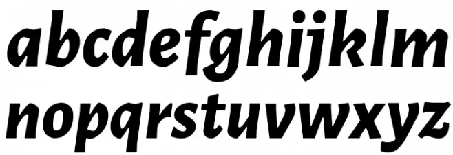 Alegreya Sans ExtraBold Italic फ़ॉन्ट लोअरकेस