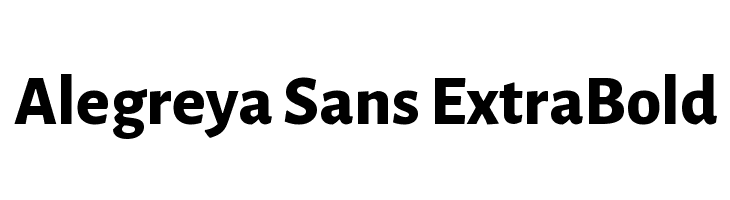 Alegreya Sans ExtraBold Font