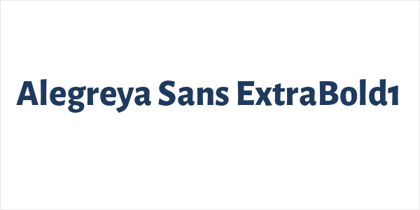 Alegreya Sans ExtraBold1 Logo