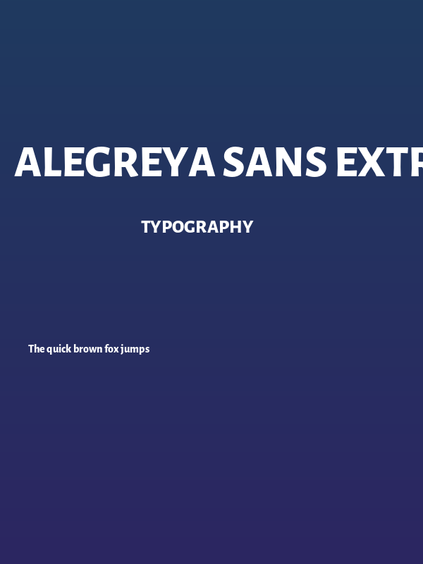 Alegreya Sans ExtraBold1 Poster