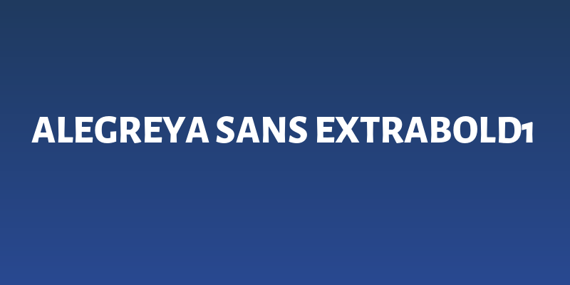 Alegreya Sans ExtraBold1 Social Header