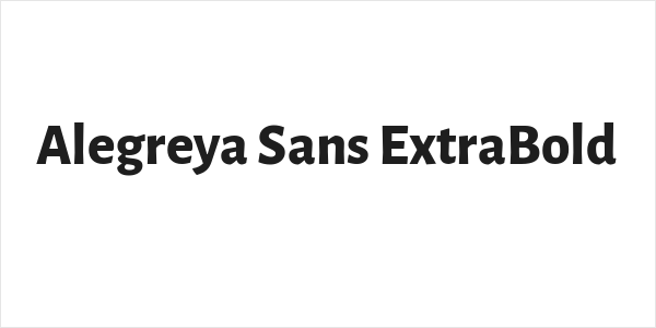 Alegreya Sans ExtraBold Logo
