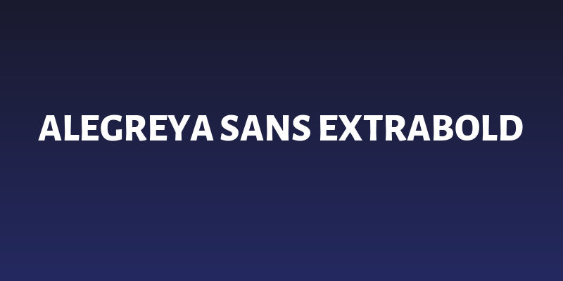 Alegreya Sans ExtraBold Social Header