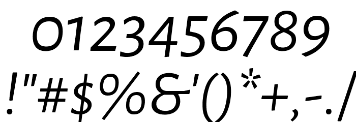 Alegreya Sans Italic Font OTHER CHARS