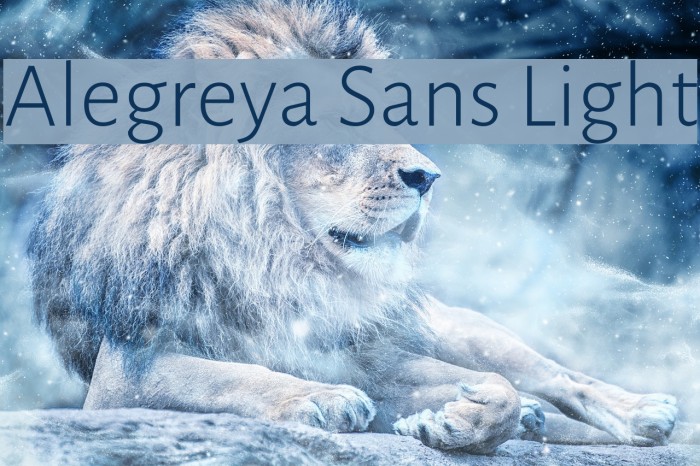 Alegreya Sans Light Font examples