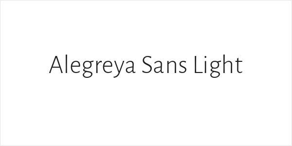 Alegreya Sans Light Logo
