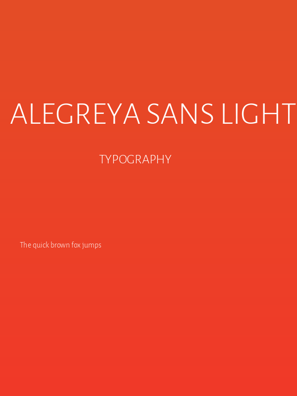 Alegreya Sans Light Poster